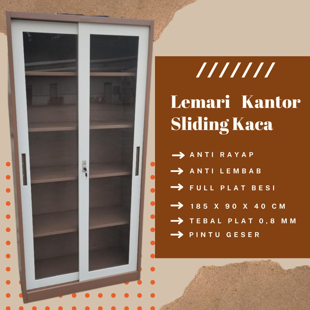 Jual Lemari File Kaca / Lemari Arsip Kaca / Lemari Kantor Kaca / Lemari ...