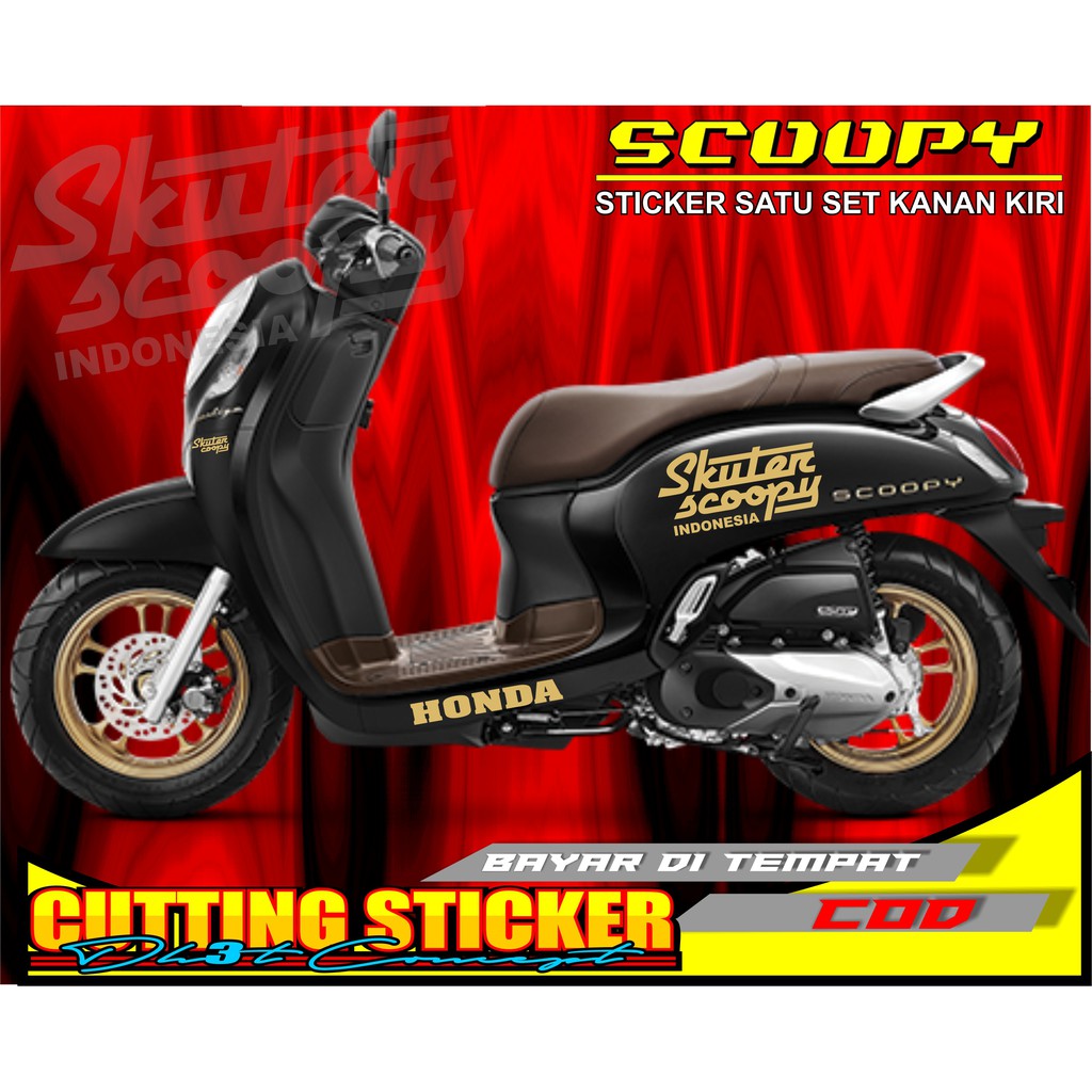 STICKER SCOOPY SKUTER SCOOPY CUTTING STICKER SCOOPY SIMPLE