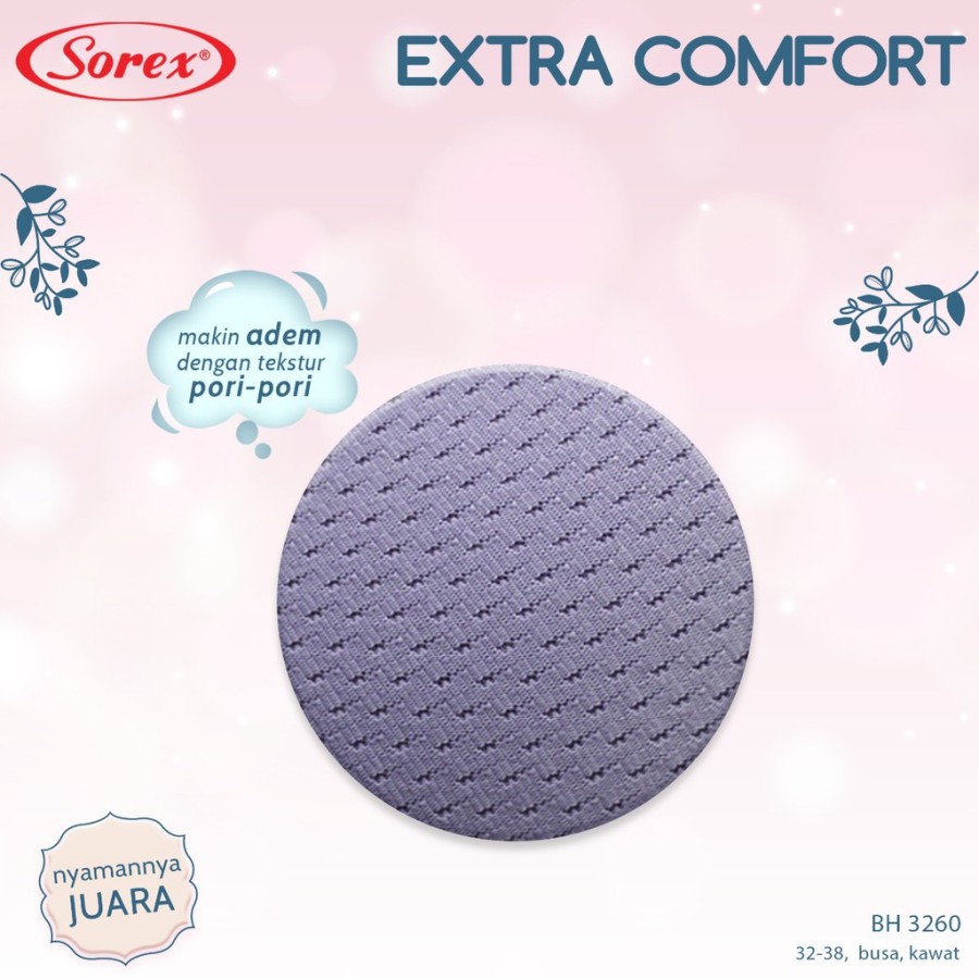 Bra Sorex 3260 BH Extra Comfort Busa Kawat Kait 2 Setara Cup B | Gedabug