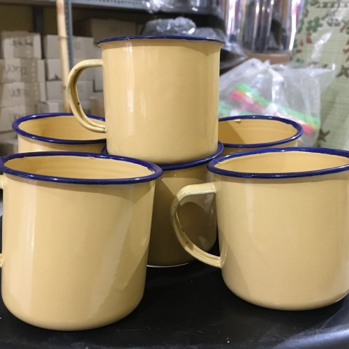 READY STOK Mug Enamel Jadul / Mug Souvenir / Mug Kopi / Mug teh Enamel 6cm Mug Enamel Polos Import M