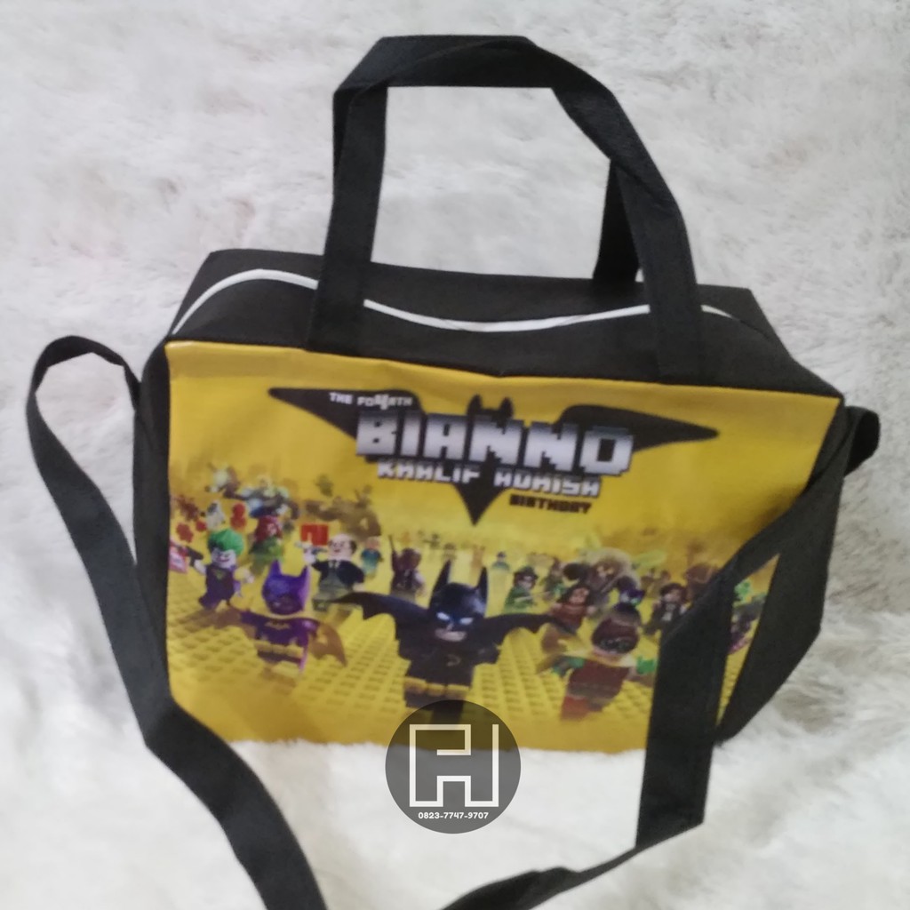 

Tas Ultah Anak Justice Leageu / Tas Souvenir Resleting / Tas Ulang Tahun / Tas Ultah Slempang