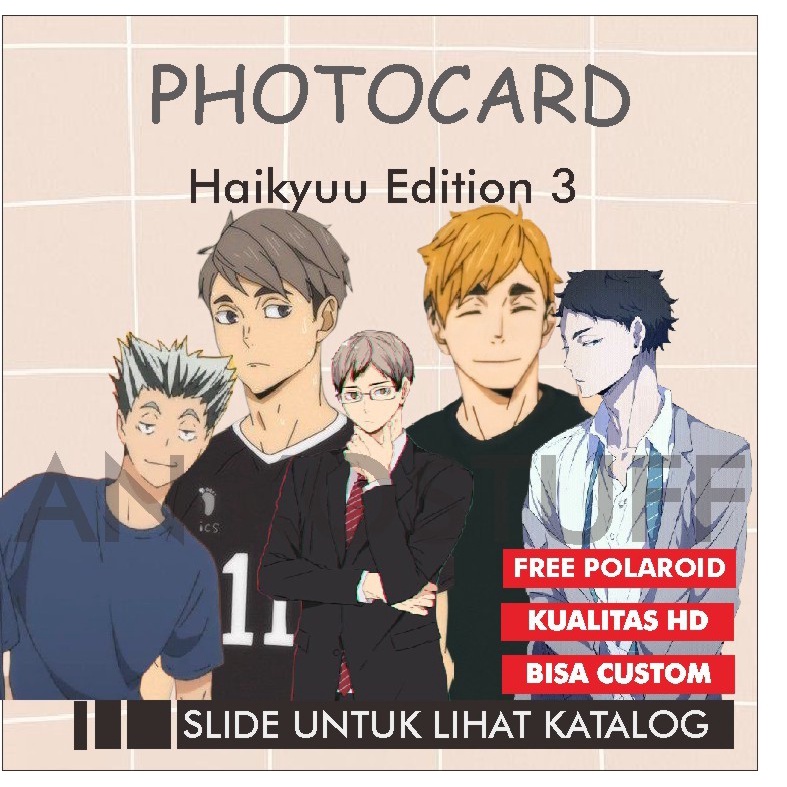 PHOTOCARD HAIKYUU 3 PC HAIKYUU KERTAS GANTENG ANIME PHOTOCARD PHOTOCARD HAIKYUU PHOTOCARD LAMINASI