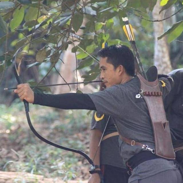 Quiver panahan kulit sapi asli 2 in 1 punggung dan pinggang tas anak panah