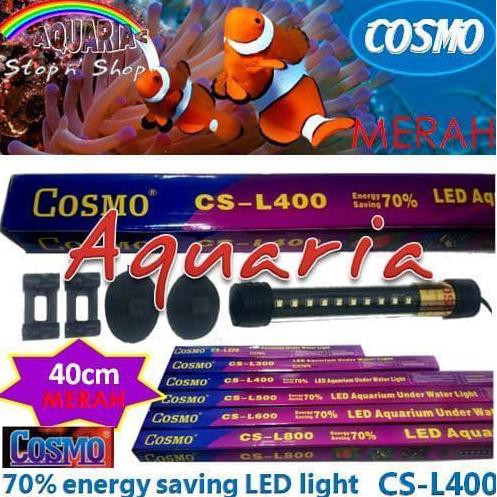 Cosmo Cs-L400 Lampu Led 40Cm Aquarium Underwater Light Warna Merah Aqri92 Kualitas Baik