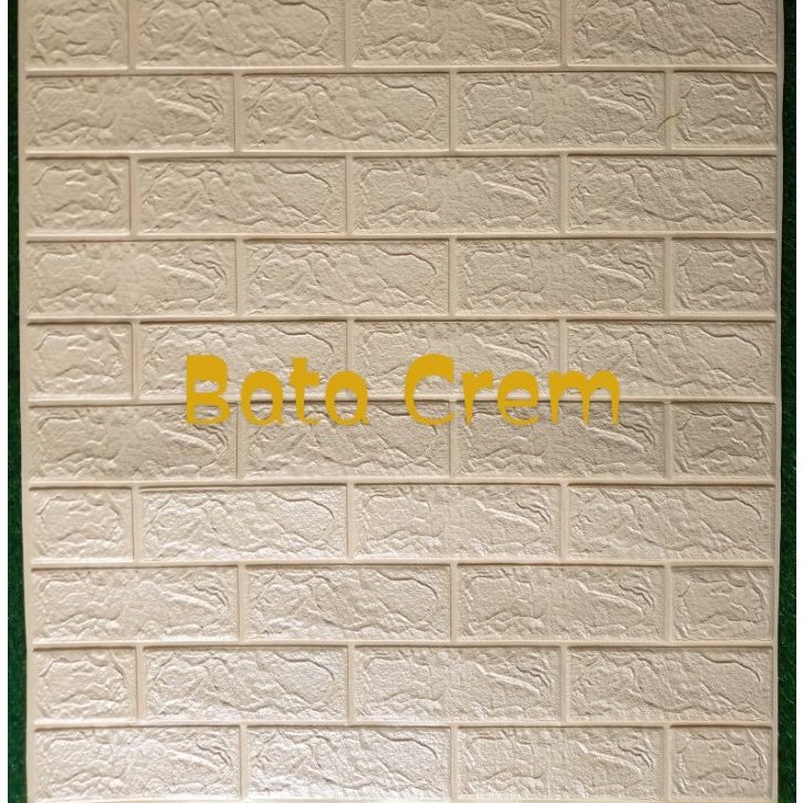 Wallpaper 3D Dinding Foam Sticker-Bata Crem