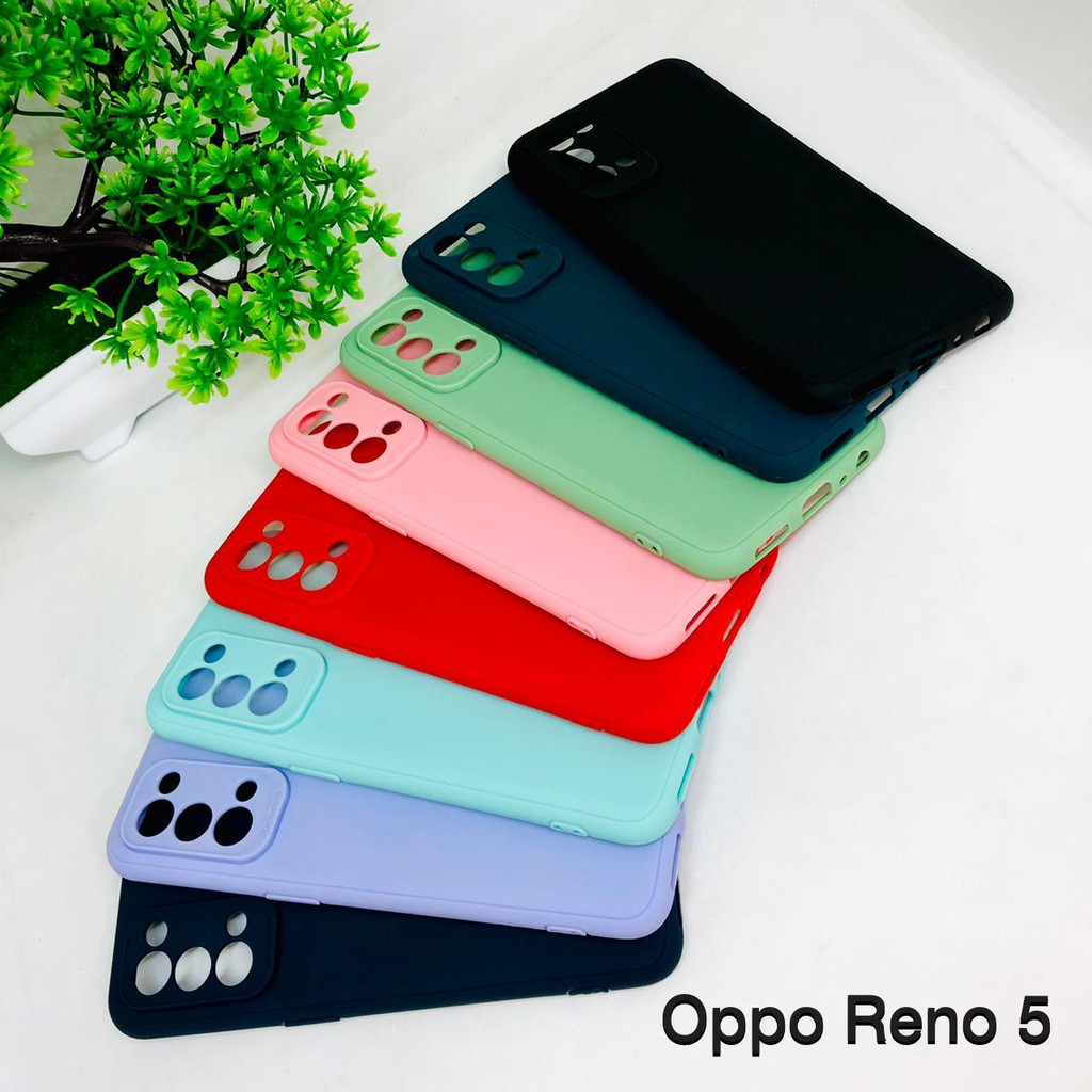 Soft Case oppo reno 5 Pelindung Kamera Bumper Bahan Silikon Tpu Tahan Banting Untuk Oppo Reno 5F new