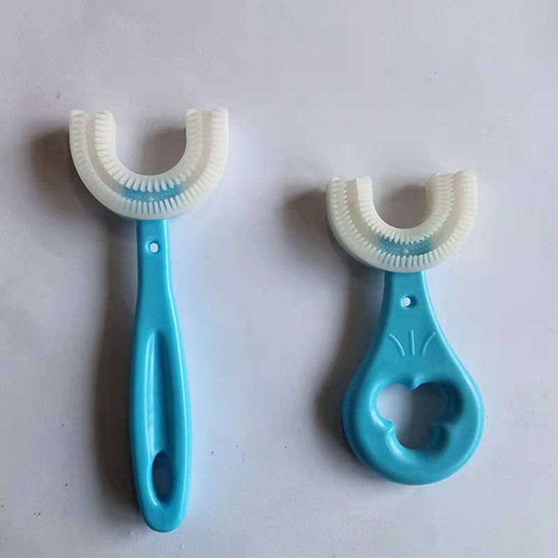Sikat Gigi Betuk U Anak Cocok Untuk Anak Usia 2-12 S Bahan silikon / Training Toothbrush Ready stock
