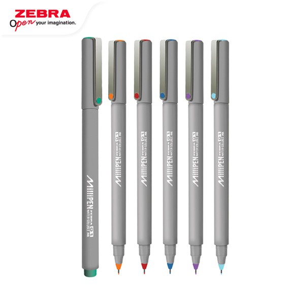 

ZEBRA MILIPEN 0.1 mm 6 COLOUR