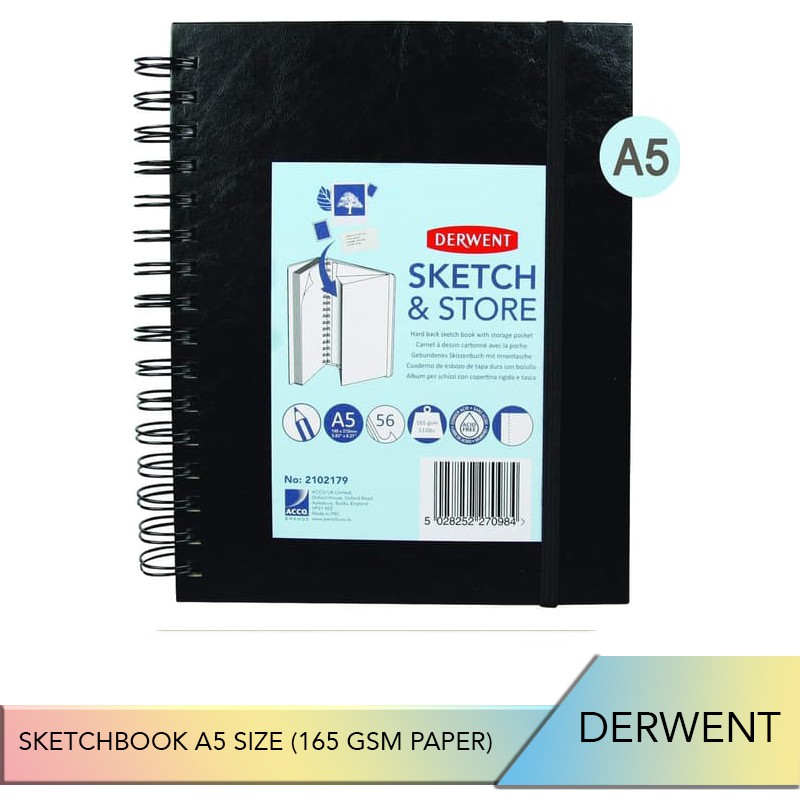

DERWENT A5 SKETCHBOOK 165gsm