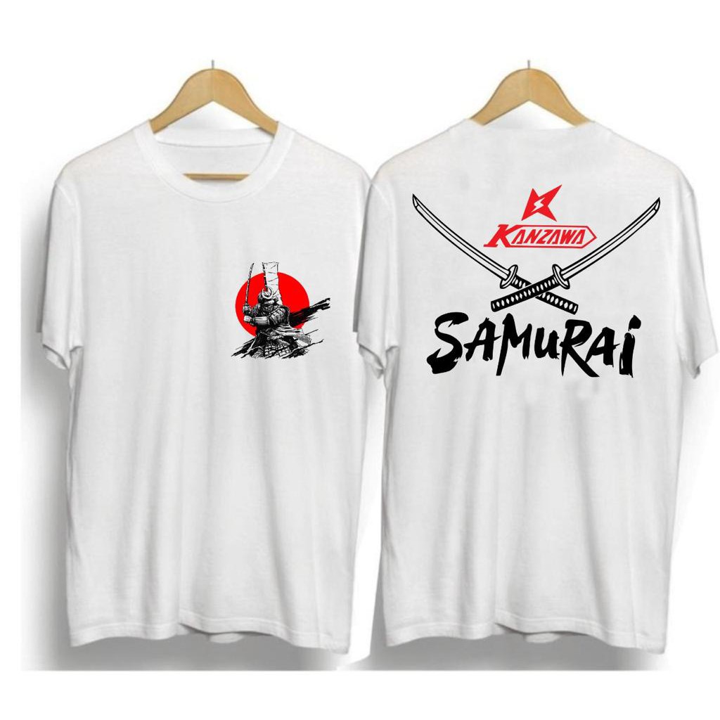 KAOS PRIA / SAMURAI KANZAWA / KAOS DISTRO / KAOS JEPANG PUTIH