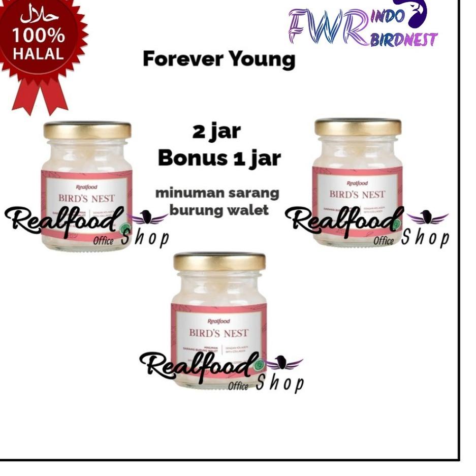 

Top banget--Realfood Forever Young isi 3 Jar Minuman sarang walet