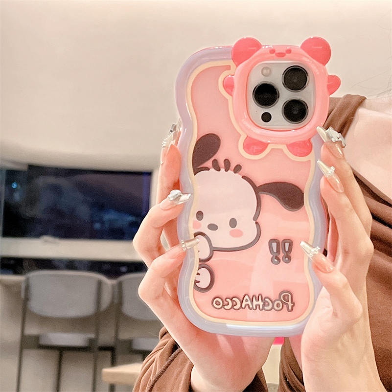 Soft Case Pelindung Lensa Anti Jatuh Motif Anjing Beruang Untuk iPhone 13 12 11 Pro Max X Xr Xs Max
