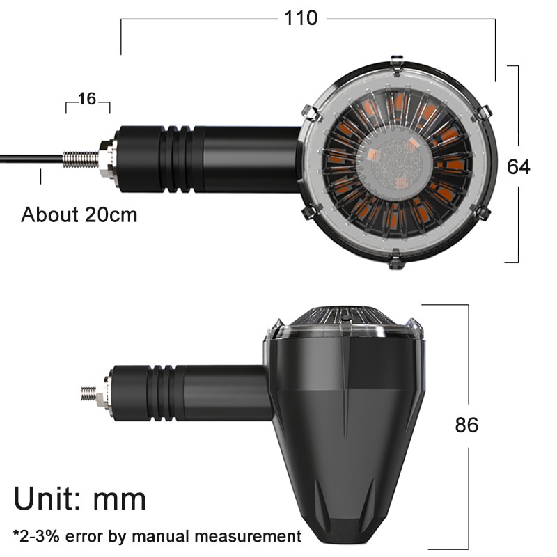 2 Pcs Lampu Sein LED Anti Air Untuk Modifikasi Motor 1 order