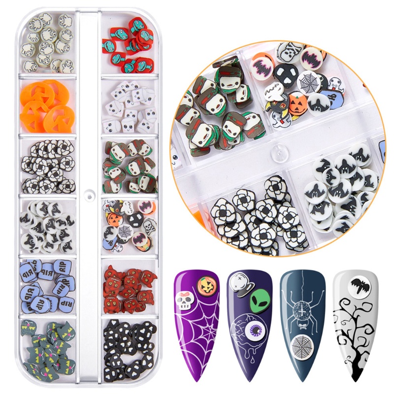 Zzz Stiker Decal Motif Halloween Untuk Dekorasi Nail Art