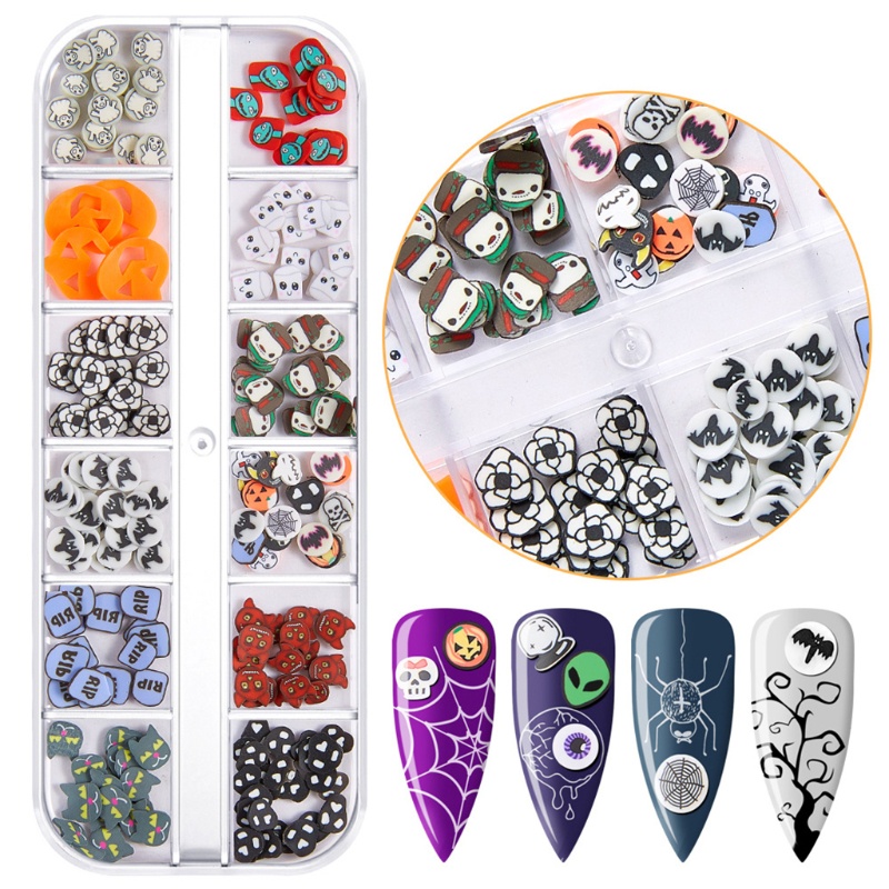 Zzz Stiker Decal Motif Halloween Untuk Dekorasi Nail Art