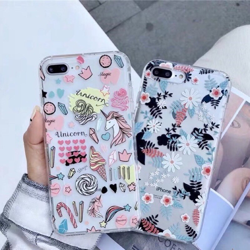 

Case unicorn daun lucu