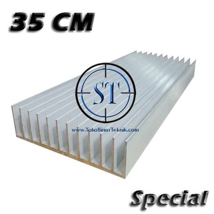 Heatsink Special 12 Sirip 35 CM for LED / Peltier / Audio /Mesin Cooler Cooling Pendingin Heat Sink Box Ampli AKtif