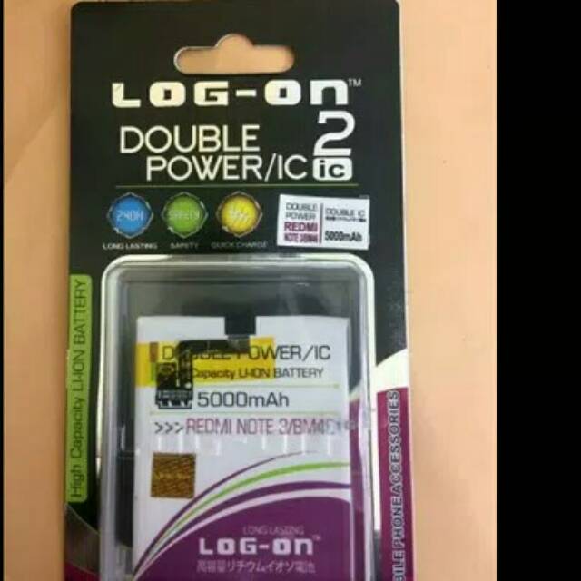 BATRE BATREI BATERAI REDMI NOTE 3 / REDMI NOTE 3 PRO DOUBLE POWER