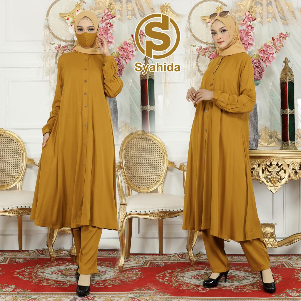 SO // SETELAN CELANA UNIQLO POLOS SAGITA | SET CELANA WANITA POLOS PESTA KONDANGAN MEWAH TERBARU | B