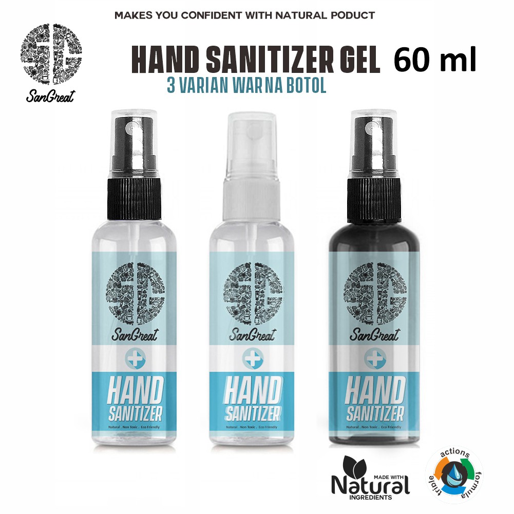 Hand Sanitizer Gel SanGreat 60 ml cepat kering tanpa bilas