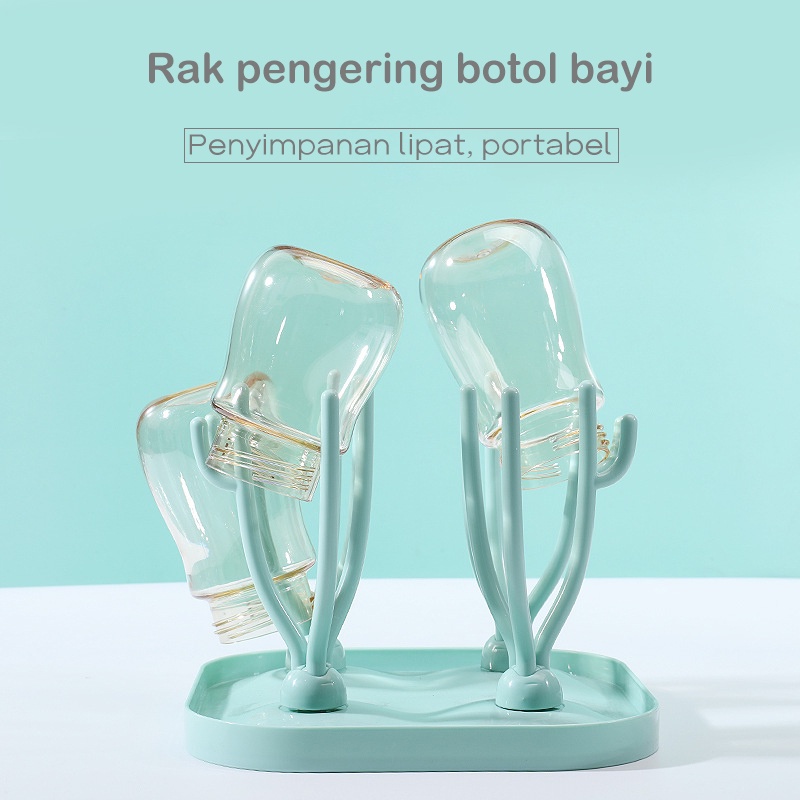 DADAWARD Baby Bottle Holder Rak Botol Susu Bayi Rak Pengering Botol Susu Drying Rack Bottle Drainer Removable Baby Holder Bottle