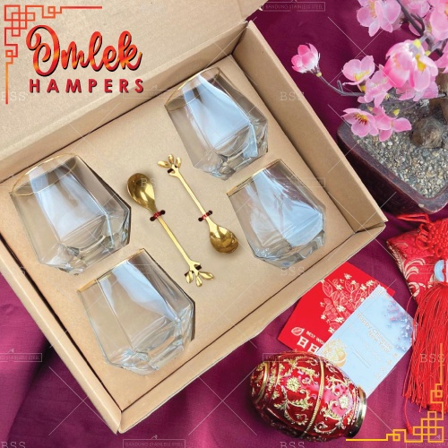 Hampers Imlek Chinese New Year Gelas Sendok Cantik Paket Gift Keluarga