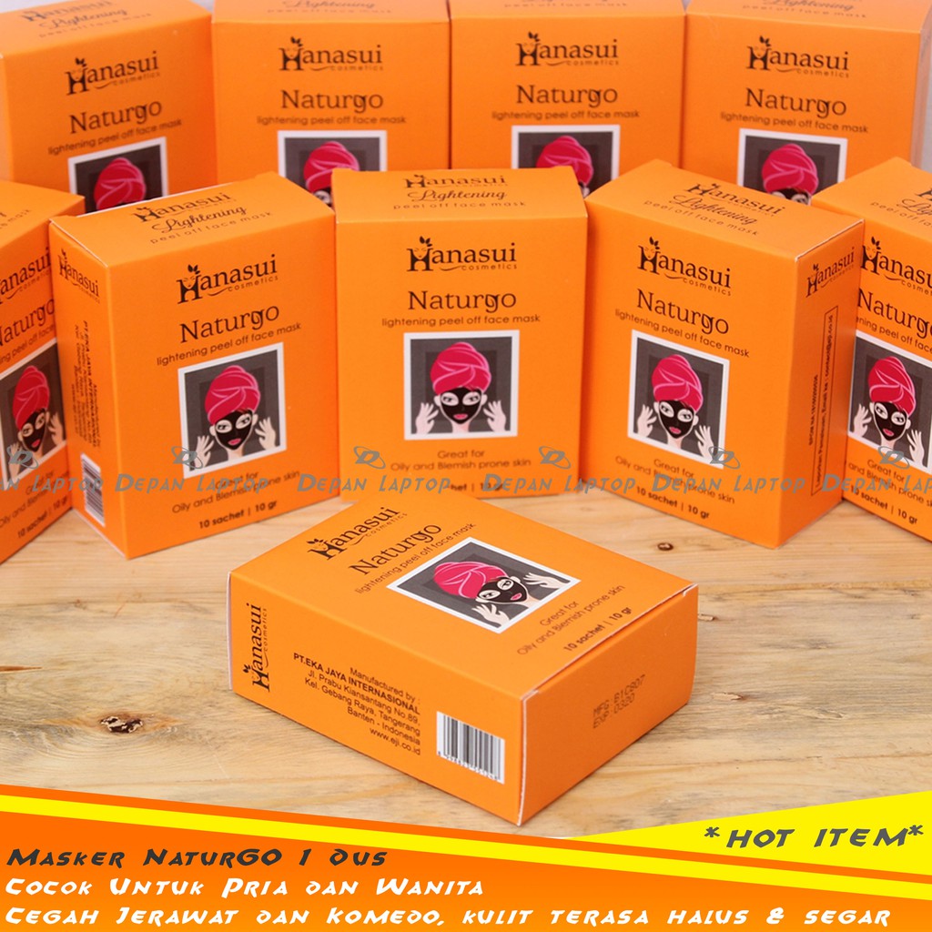 Hanasui NaturGo 1Dus Masker Hitam  Wajah Halus Sehat Dan Segar