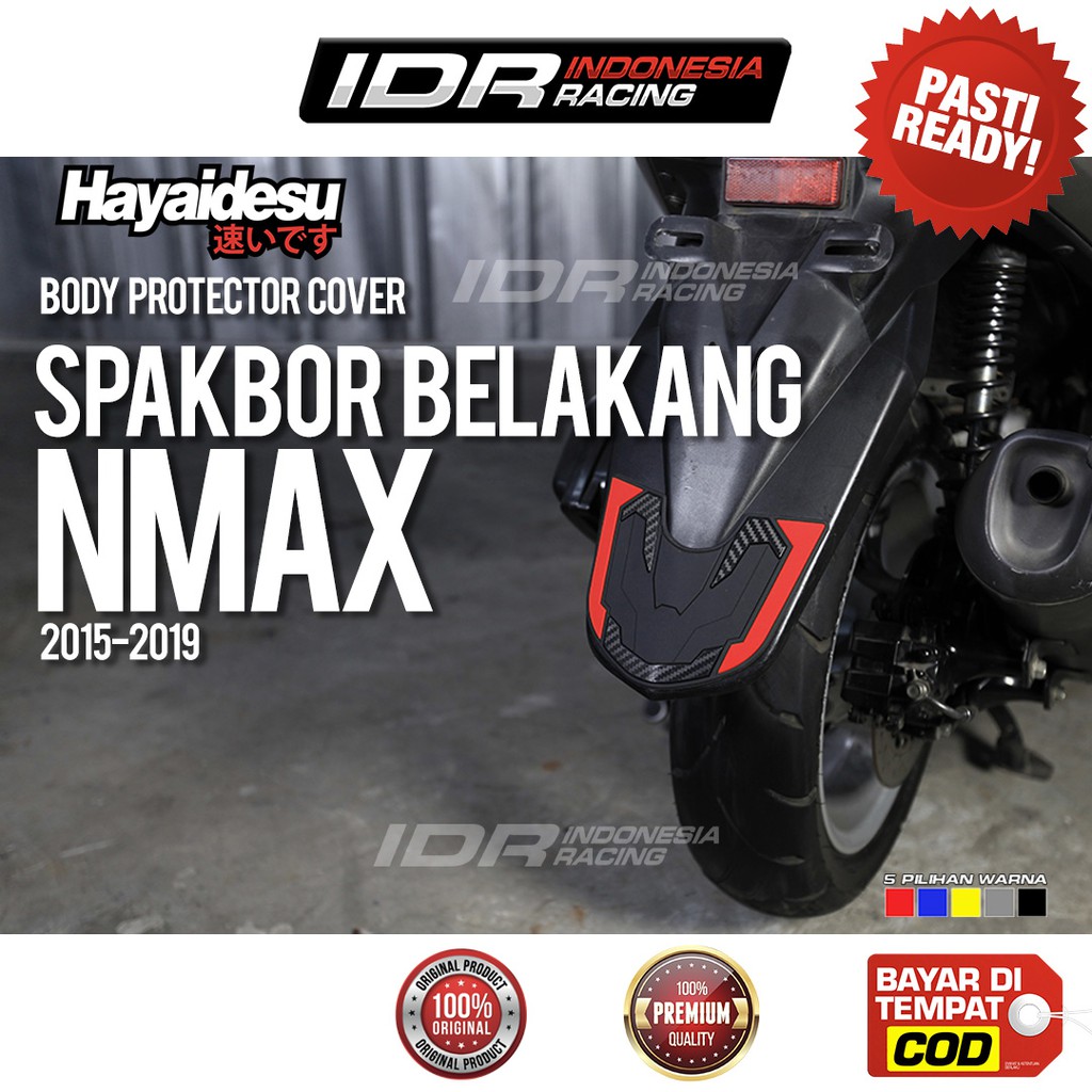 Spakbor Belakang NMAX 2015 2019 Rear Fender Hayaidesu Stiker 3D Yamaha