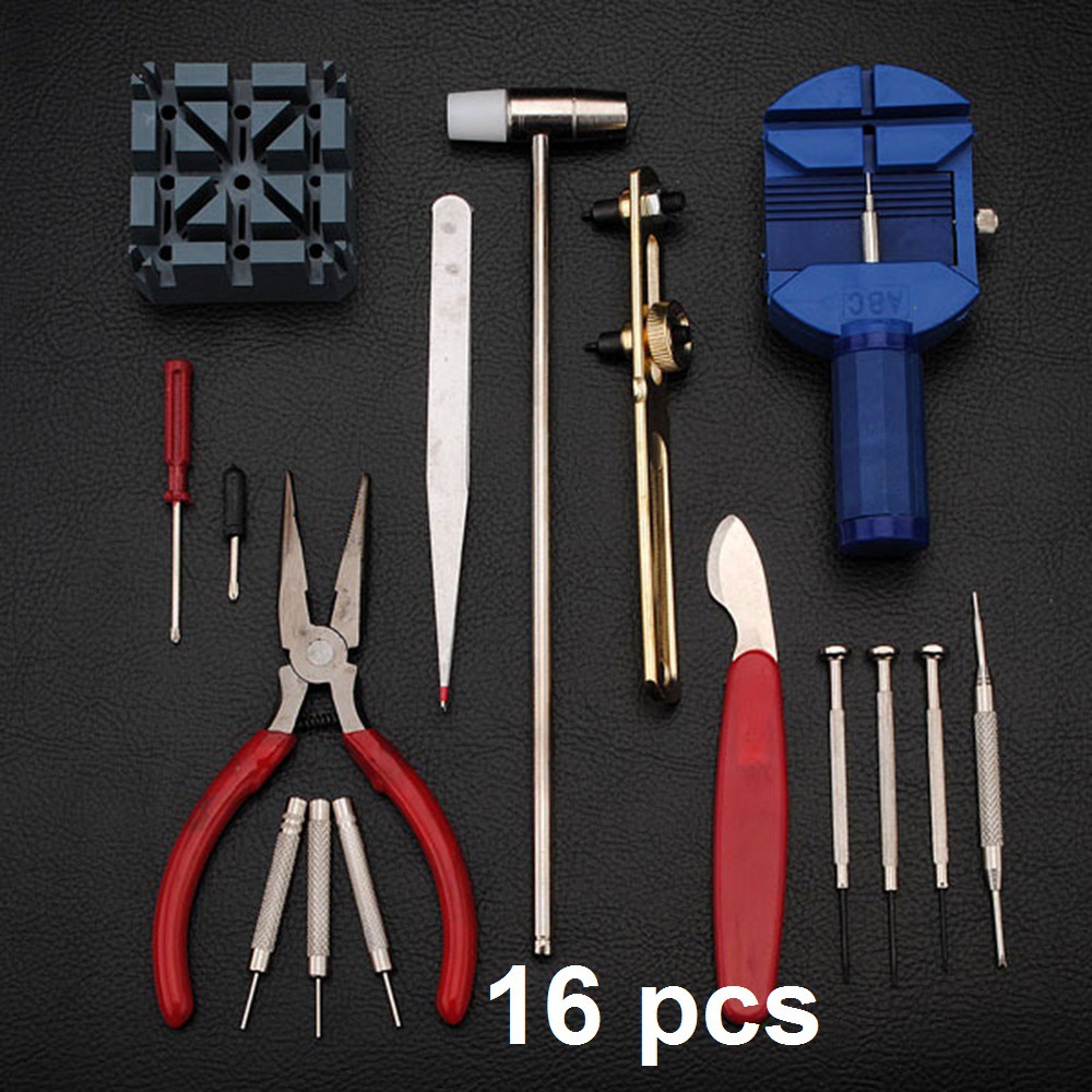 Perlengkapan Alat Perbaikan Tool Service Servis Pembuka Jam Tangan Arloji Watch Obeng Set Komplit