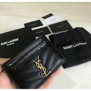 Ysl Card Holder Black Ghw Shopee Indonesia