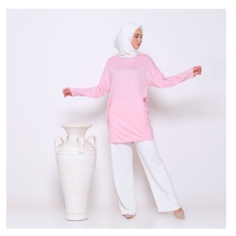 MANSET PANJANG JUMBO KAOS RAYON KATUN TEBAL ADEM LEMBUT  MUAT BB 60-85KG MANSET KAOS WANITA BISA COD TKM