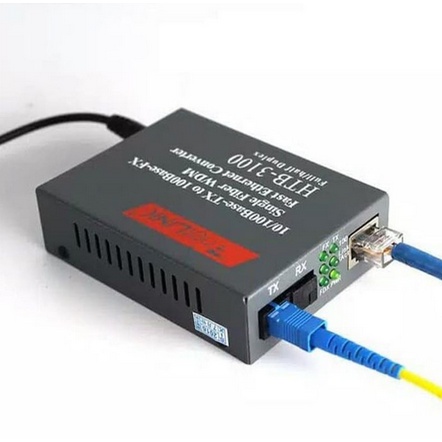 itstore Sepasang Netlink HTB 3100 A+B Fiber Optic Media Converter HTB-3100 10/100Mbps RJ45