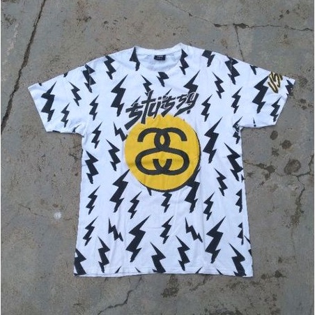 Kaos Tshirt Stussy Eight Ball Tribe AOP Vintage Second