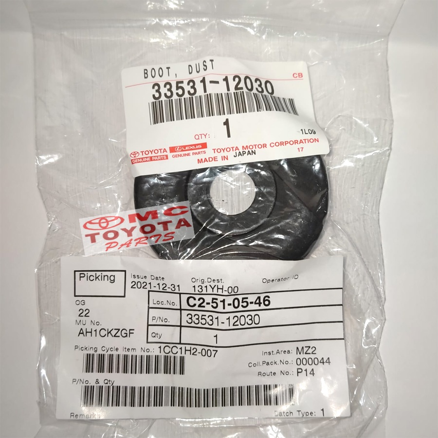 Karet Boot Dust For Shift Lever Shaft Altis Yaris Vios 33531-12030