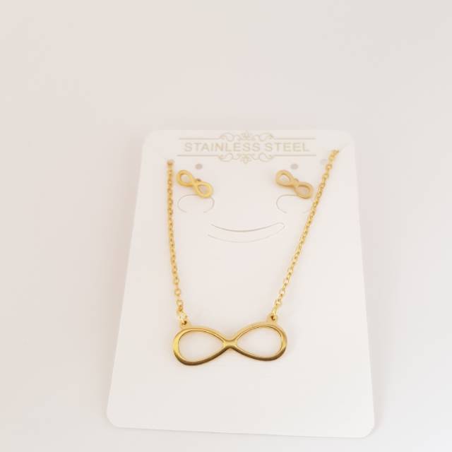 Kalung set titanium gold k3