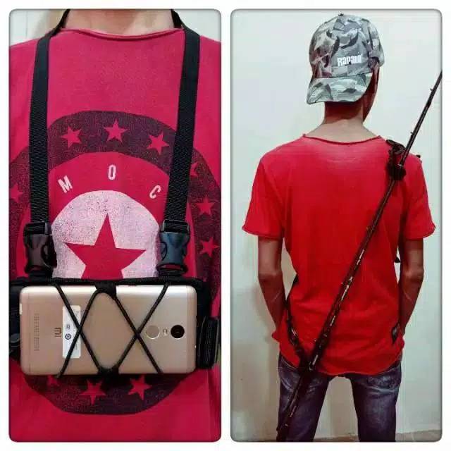 Chest Belt 2 in1 HP Holder HP Chest Strap pegangan hp dada vlog dan RodBelt