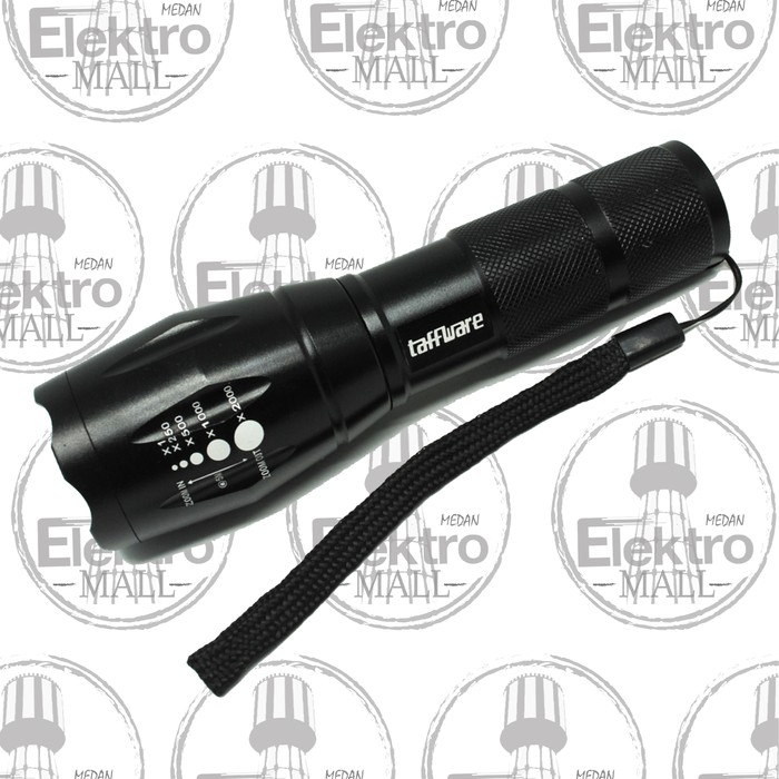 Populer TAFFWARE - Senter LED E17 ORIGINAL-Senter LED Cree XM-L2 2000 Lumens