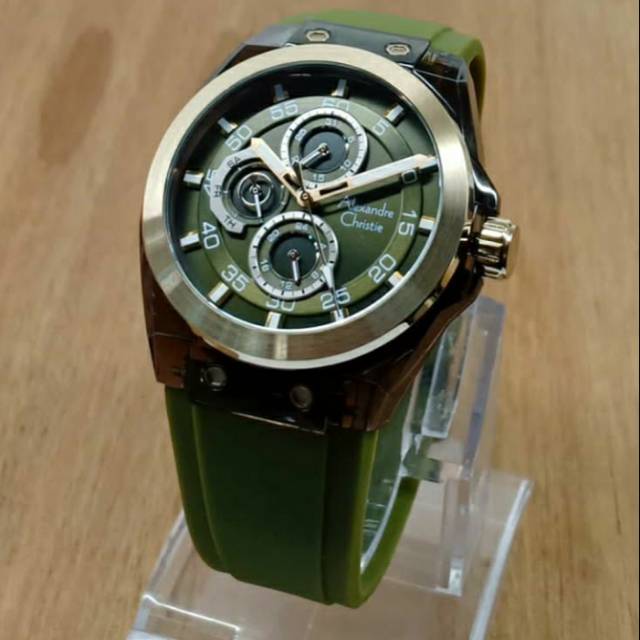JAM TANGAN PRIA ALEXANDRE CHRISTIE AC6546 RUBBER