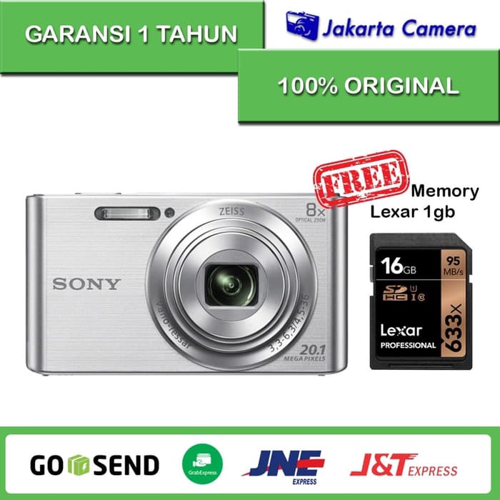 Sony Cyber Shot Dsc W830 - 20.5 Mp - Silver + Memory Sony 8Gb