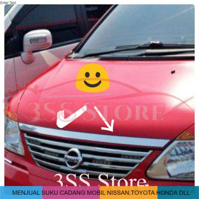 Sticker stiker kap mesin chrome NISSAN SERENA C24