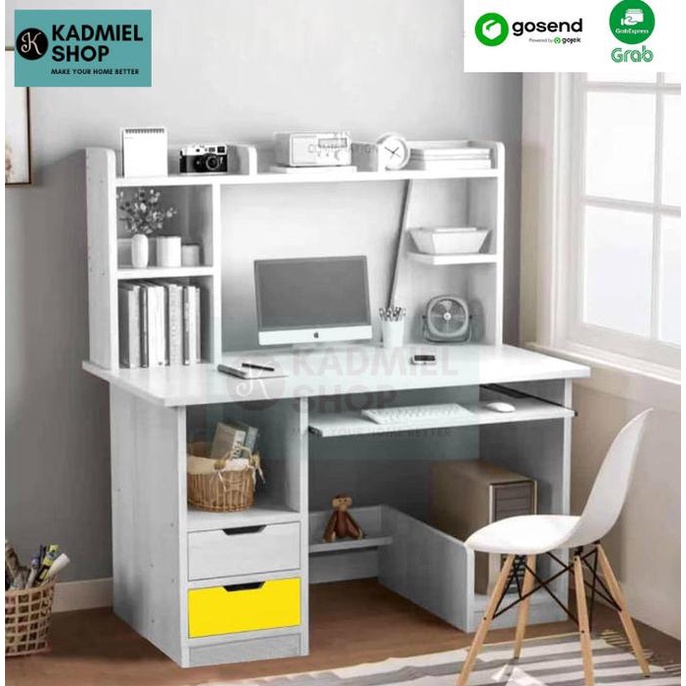 VanessaDesk Meja Komputer Meja Belajar Multifungsi (Khusus Gojek/Grab) Termurah