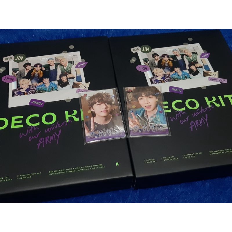 [READY/UNSEALED] OFFICIAL DECO KIT BTS UNSEALED FULLSET WITH RPC V KIM TAEHYUNG RANDOM PHOTOCARD WEV