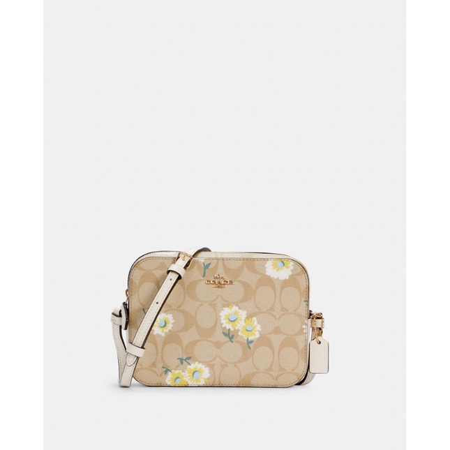 COACH MINI CAMERA BAG IN SIGNATURE CANVAS WITH DAISY PRINT (ORIGINAL...)