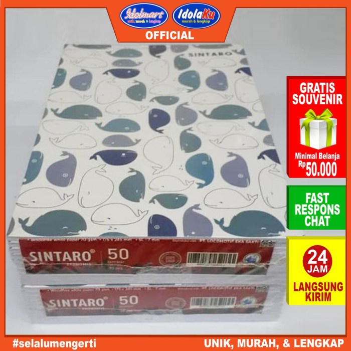 

Buruan Idolmart Buku Tulis Sintaro 50 Lembar / Buku Tulis Campus 50 Lembar Limited