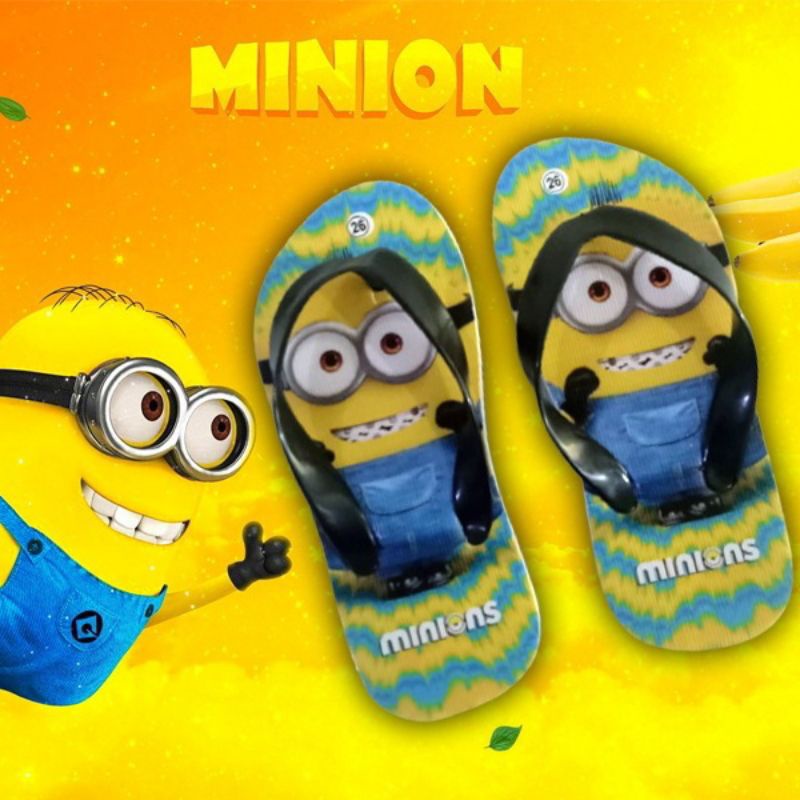Sandal Anak Laki Laki Animasi Printing Minions