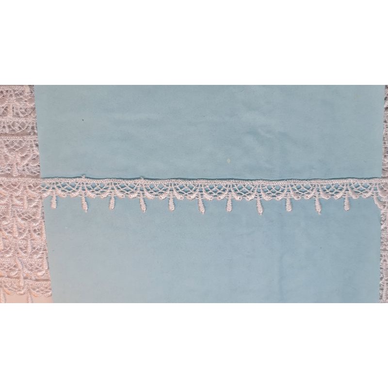 RENDA JEPANG / RENDA GIPER PUTIH MOTIF MAHKOTA KUALITAS HALUS PER METER