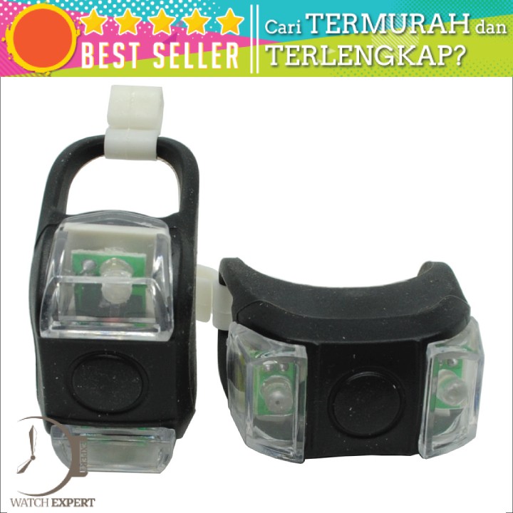 BAYAR DI TEMPAT Lampu LED Sepeda Silikon 2 PCS