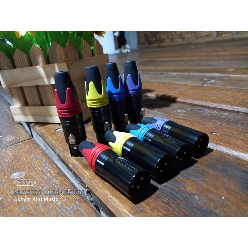 Socket Jack Cowok Cewek Male Female Canon XLR Musichouse Original Sepasang