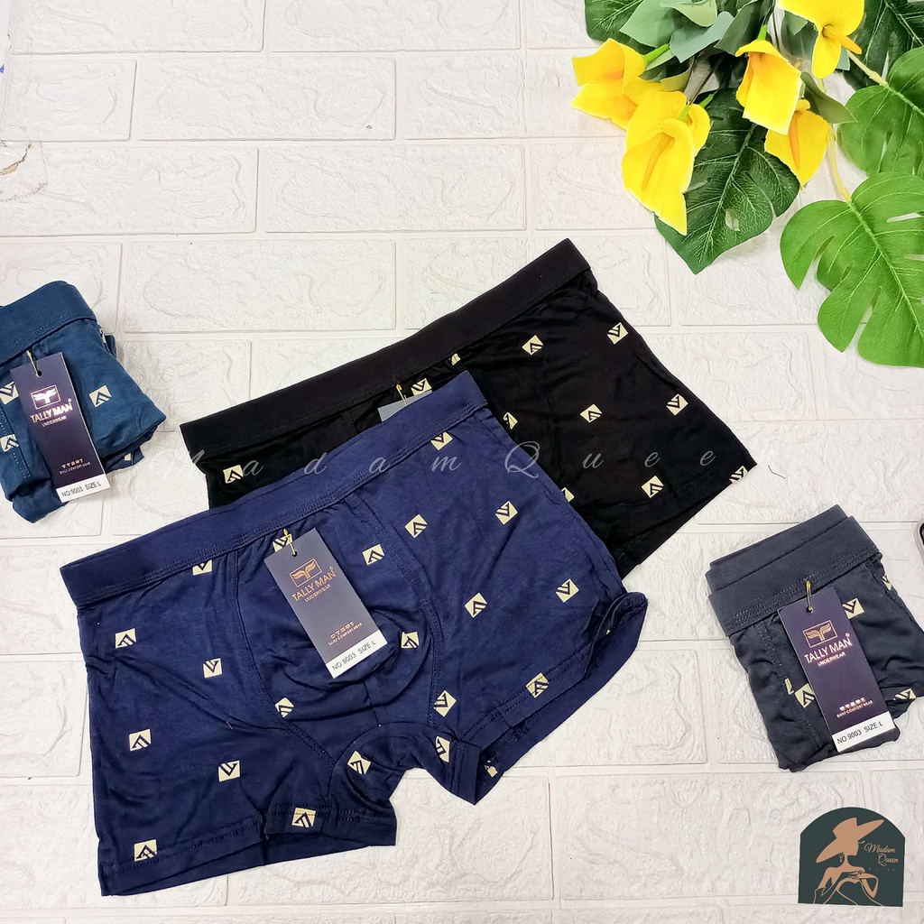 TALLY | CD CELANA DALAM BOXER COWOK PRIA 9003 | BAHAN KATUN PREMIUM | SIZE JUMBO L - XXL (HARGA PER PCS)