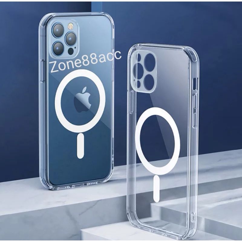 Hardcase Iphone X Xs XR XsMax s Max Bening Magsafe Full cover Lensa kamera Transparan Casing Wireless Casan Charger Clear Case Pelindung belakang handphone